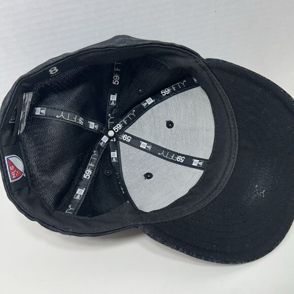 New Era Black Inter Miami CF Team Logo 59FIFTY Fitted Hat Size 8 Soccer - Picture 5 of 6